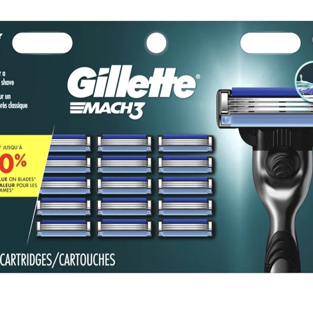 Mach3 Mens Razor Blades Refill 15 Cartridges - Brand New SEALED